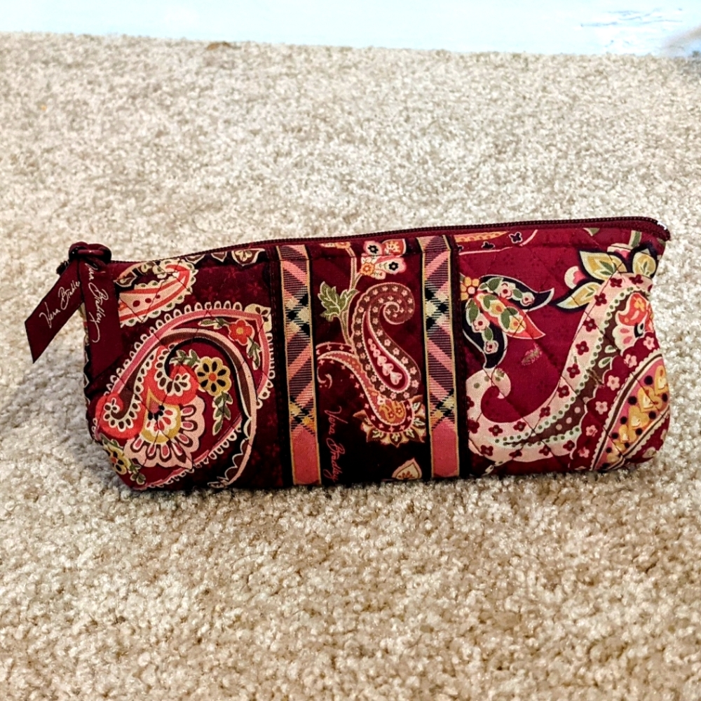 Vera Bradley Pencil/Brush Case - Piccadilly Plum